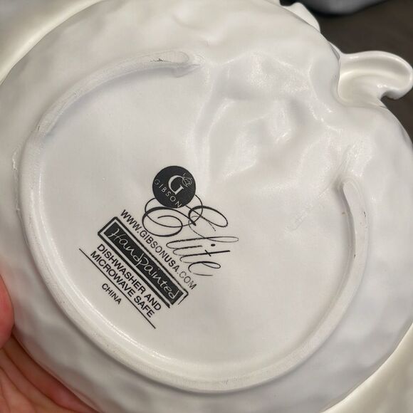 White Autumnal 3 section pumpkin dish - Picture 2 of 3